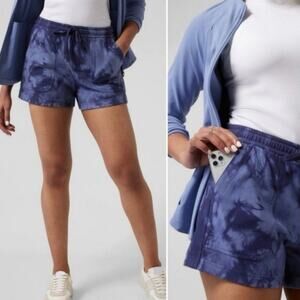 Athleta Farallon Short Blue Tie Dye Womens NEW - Size XL